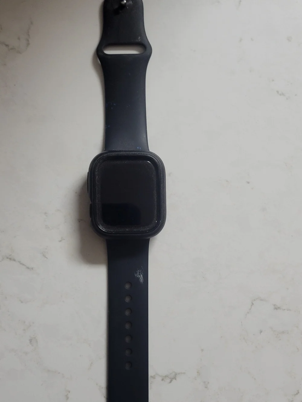 Black Smartwatch with Silicone Band